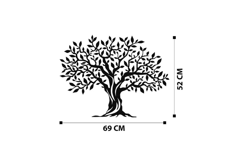 Leaf Fall Väggdekor - Svart - Inredning - Väggdekor - Skylt - Plåtskyltar