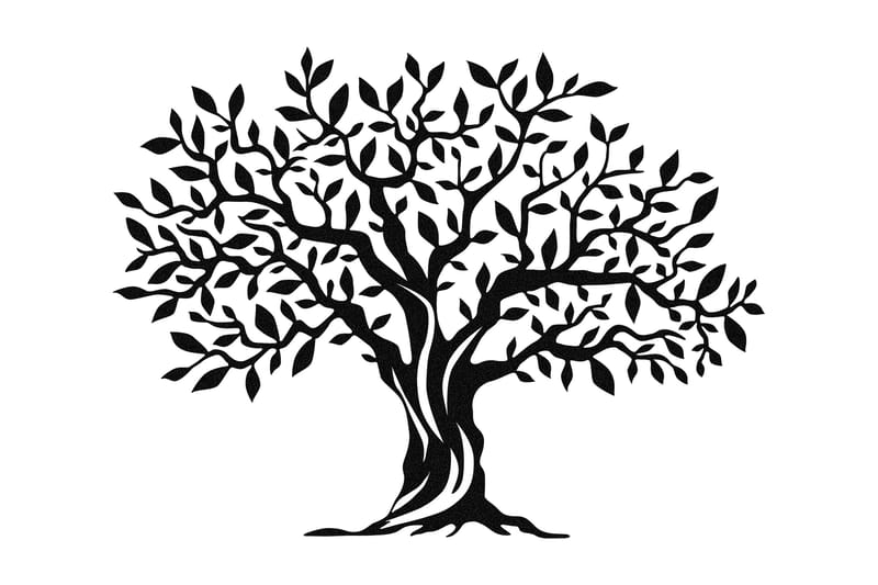 Leaf Fall Väggdekor, Svart