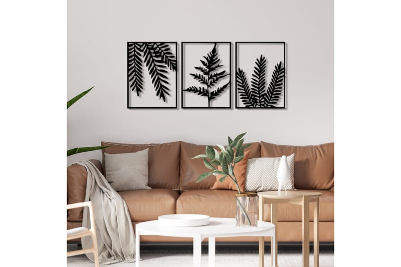 Leaf Pieces Väggdekor - Svart - Inredning - Väggdekor - Skylt - Plåtskyltar