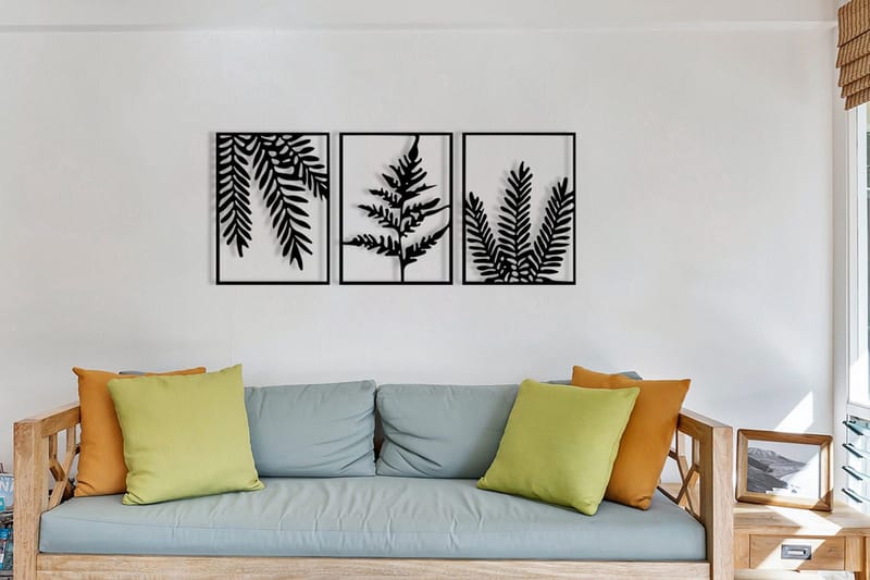 Leaf Pieces Väggdekor - Svart - Inredning - Väggdekor - Skylt - Plåtskyltar