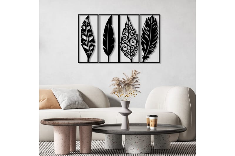 Leaves Väggdekor - Svart - Inredning - Väggdekor - Skylt - Plåtskyltar