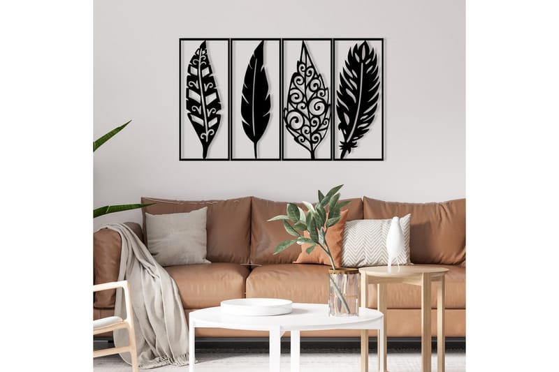Leaves Väggdekor - Svart - Inredning - Väggdekor - Skylt - Plåtskyltar