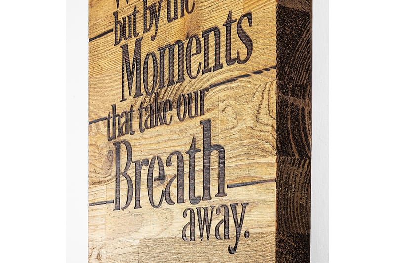 Life is Not Measured By Väggdekor - Svart/Valnöt - Inredning - Väggdekor - Skylt - Plåtskyltar