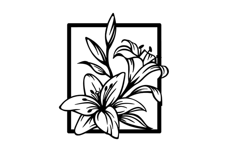 Lily Väggdekor - Svart - Inredning - Väggdekor - Skylt - Plåtskyltar