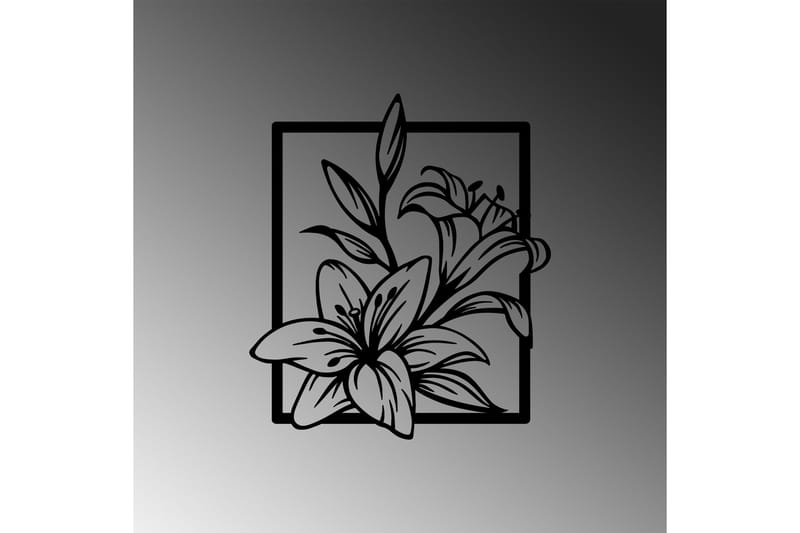 Lily Väggdekor - Svart - Inredning - Väggdekor - Skylt - Plåtskyltar