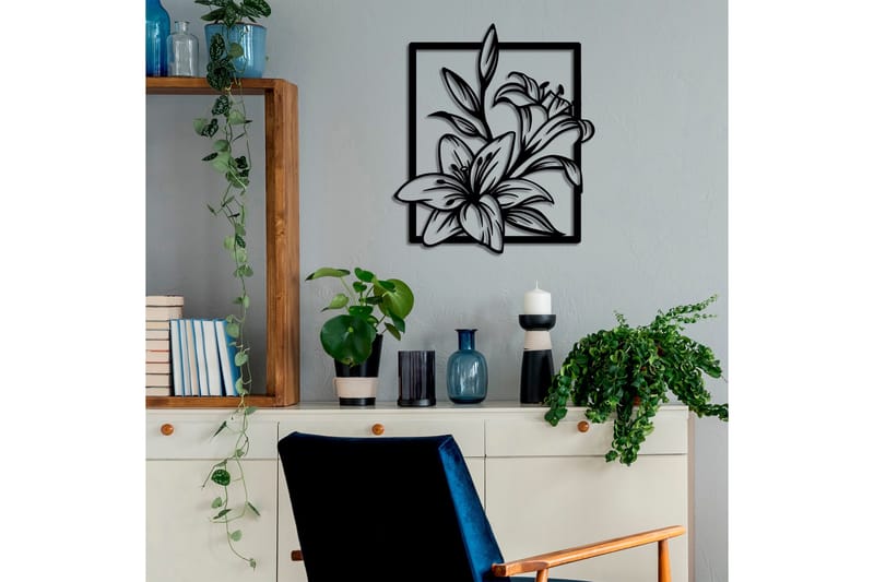 Lily Väggdekor - Svart - Inredning - Väggdekor - Skylt - Plåtskyltar