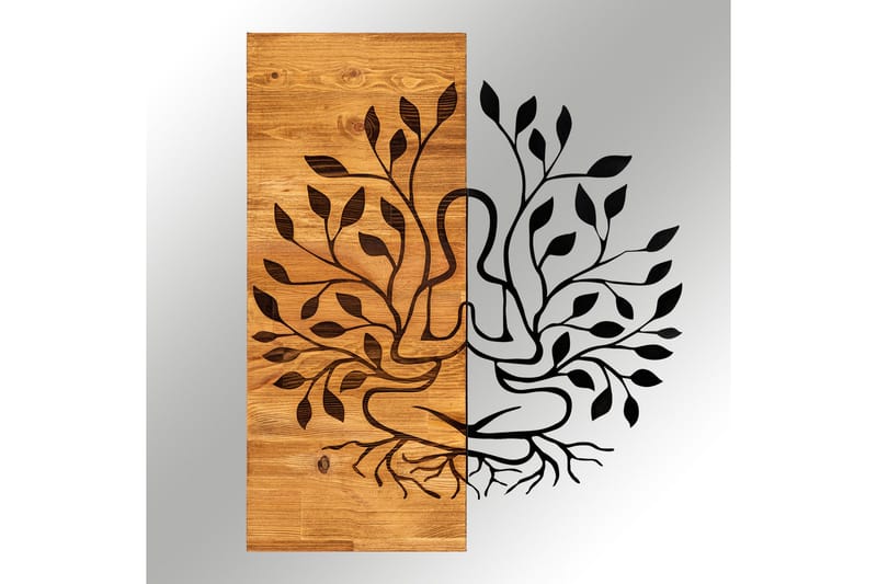 Lina Väggdekor - Svart/Valnöt - Inredning - Väggdekor - Skylt - Plåtskyltar