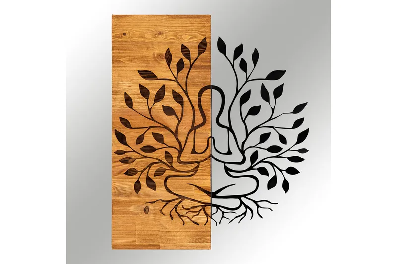 Lina Väggdekor - Svart/Valnöt - Inredning - Väggdekor - Skylt - Plåtskyltar