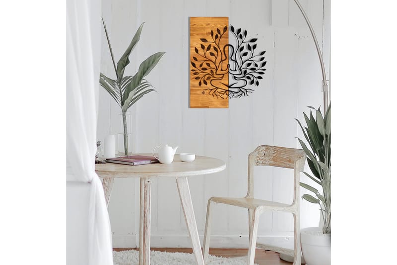 Lina Väggdekor - Svart/Valnöt - Inredning - Väggdekor - Skylt - Plåtskyltar