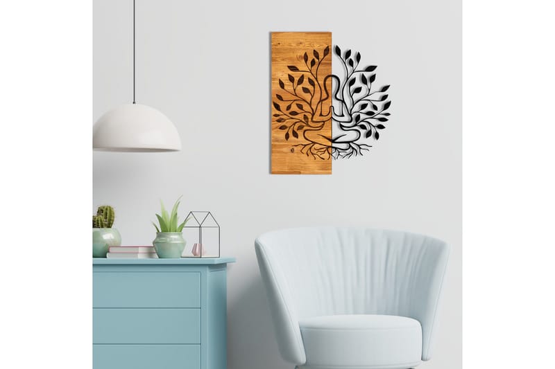 Lina Väggdekor - Svart/Valnöt - Inredning - Väggdekor - Skylt - Plåtskyltar