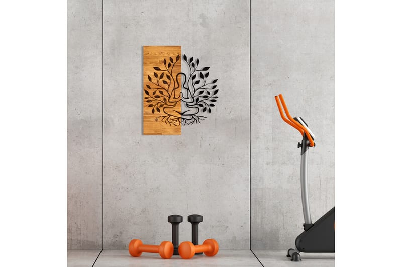 Lina Väggdekor - Svart/Valnöt - Inredning - Väggdekor - Skylt - Plåtskyltar