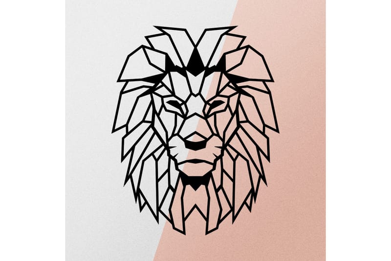 Lion Väggdekor - Svart - Inredning - Väggdekor - Skylt - Plåtskyltar