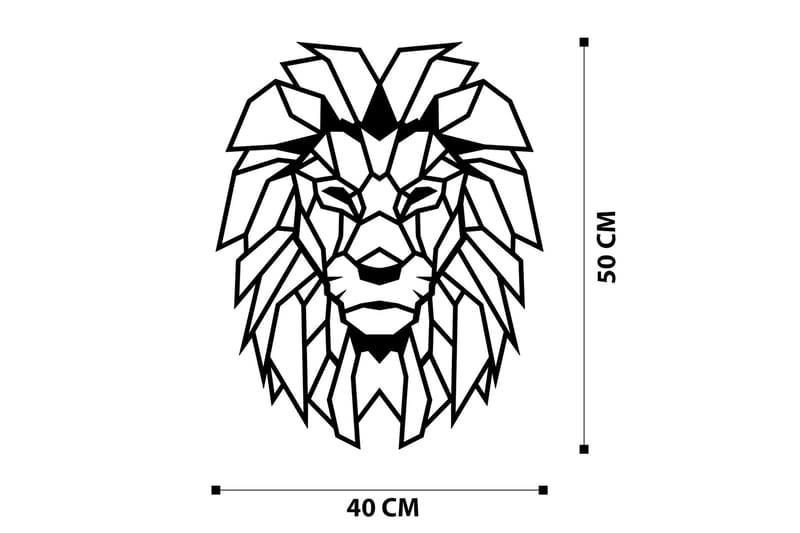 Lion Väggdekor - Svart - Inredning - Väggdekor - Skylt - Plåtskyltar