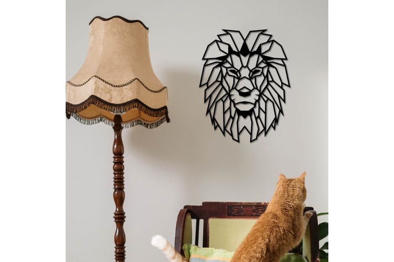 Lion Väggdekor - Svart - Inredning - Väggdekor - Skylt - Plåtskyltar
