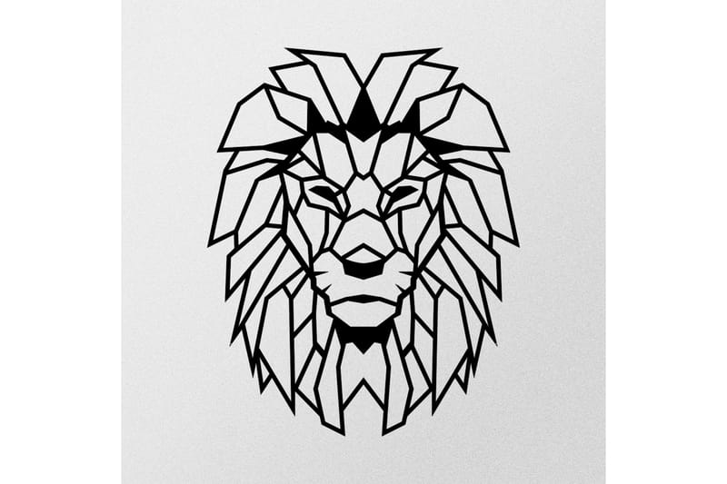 Lion Väggdekor - Svart - Inredning - Väggdekor - Skylt - Plåtskyltar