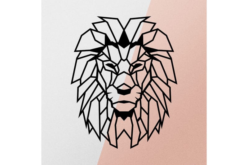 Lion Väggdekor - Svart - Inredning - Väggdekor - Skylt - Plåtskyltar