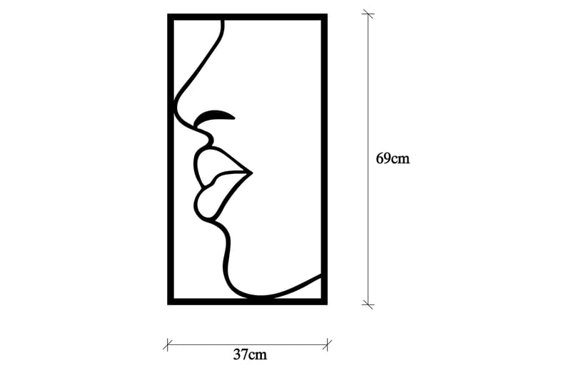 Lips Väggdekor - Svart - Inredning - Väggdekor - Skylt - Plåtskyltar