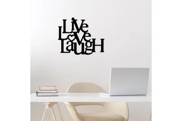 Live-Love-Laugh Väggdekor - Svart - Inredning - Väggdekor - Skylt - Plåtskyltar