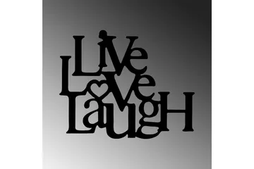 Live-Love-Laugh Väggdekor - Svart - Inredning - Väggdekor - Skylt - Plåtskyltar