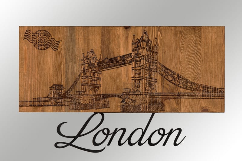 London Väggdekor - Svart/Valnöt - Inredning - Väggdekor - Skylt - Plåtskyltar