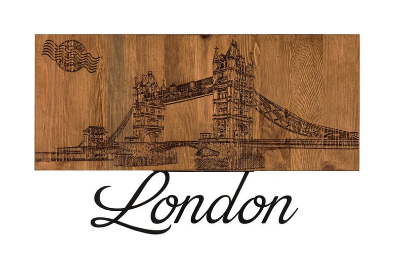 London Väggdekor - Svart/Valnöt - Inredning - Väggdekor - Skylt - Plåtskyltar