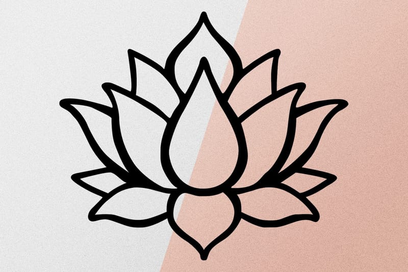 Lotus Flower 1 Väggdekor - Svart - Inredning - Väggdekor - Skylt - Plåtskyltar