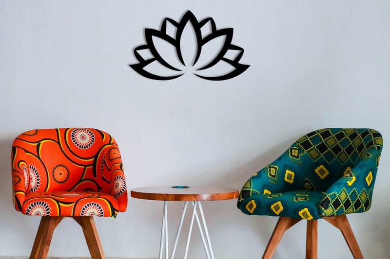 Lotus Flower 2 Väggdekor, Svart