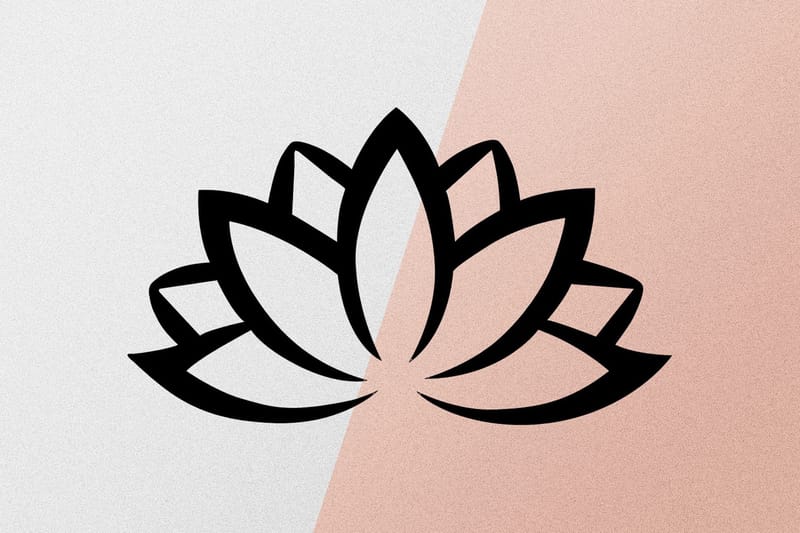 Lotus Flower 2 Väggdekor - Svart - Inredning - Väggdekor - Skylt - Plåtskyltar