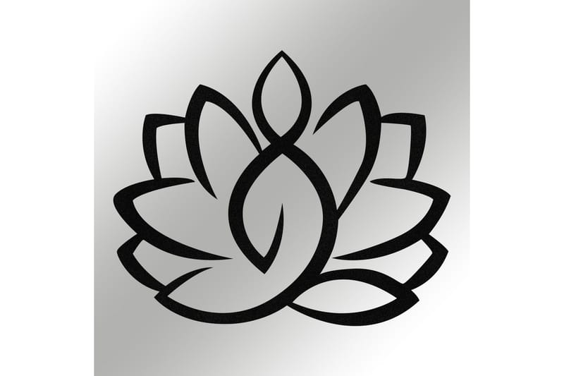 Lotus Väggdekor - Svart - Inredning - Väggdekor - Skylt - Plåtskyltar