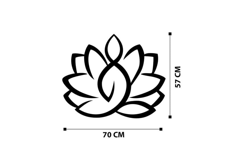 Lotus Väggdekor - Svart - Inredning - Väggdekor - Skylt - Plåtskyltar