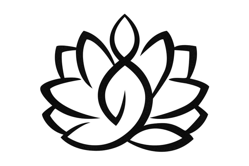 Lotus Väggdekor - Svart - Inredning - Väggdekor - Skylt - Plåtskyltar