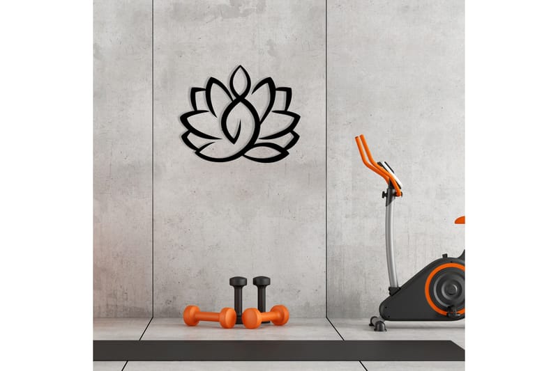 Lotus Väggdekor - Svart - Inredning - Väggdekor - Skylt - Plåtskyltar