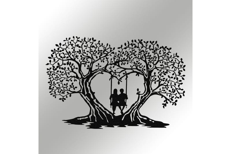 Love Tree Väggdekor - Svart - Inredning - Väggdekor - Skylt - Plåtskyltar