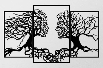 Love Tree Väggdekor - Svart - Inredning - Väggdekor - Skylt - Plåtskyltar