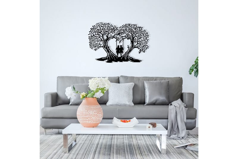 Love Tree Väggdekor - Svart - Inredning - Väggdekor - Skylt - Plåtskyltar