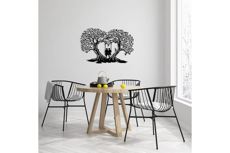 Love Tree Väggdekor - Svart - Inredning - Väggdekor - Skylt - Plåtskyltar