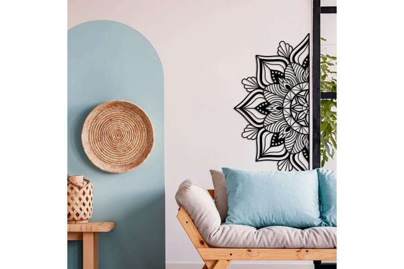 Mandala 1 Väggdekor - Svart - Inredning - Väggdekor - Skylt - Plåtskyltar