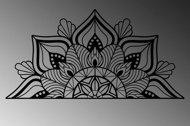 Mandala 1 Väggdekor - Svart - Inredning - Väggdekor - Skylt - Plåtskyltar