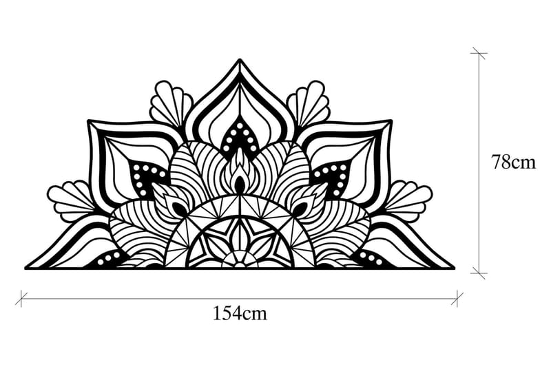 Mandala 1 Väggdekor - Svart - Inredning - Väggdekor - Skylt - Plåtskyltar