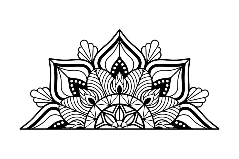 Mandala 1 Väggdekor - Svart - Inredning - Väggdekor - Skylt - Plåtskyltar