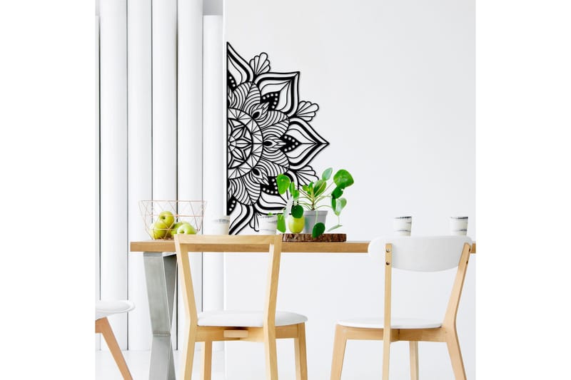 Mandala 1 Väggdekor - Svart - Inredning - Väggdekor - Skylt - Plåtskyltar
