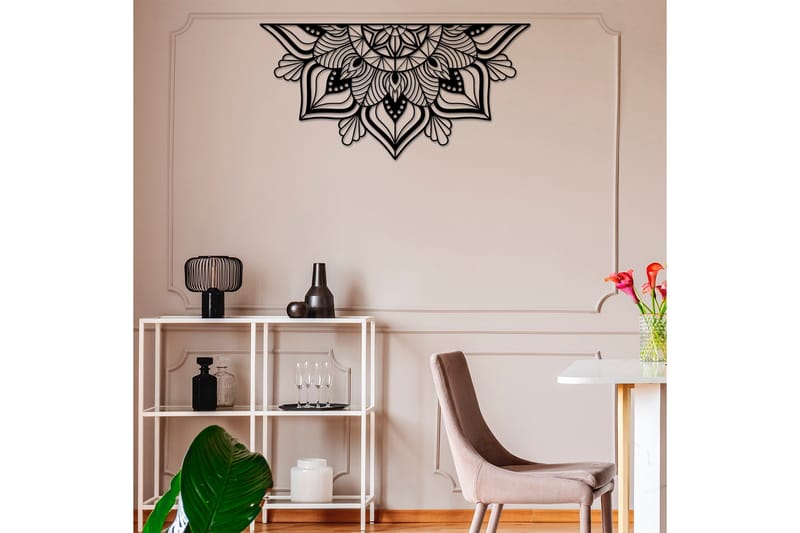 Mandala 1 Väggdekor - Svart - Inredning - Väggdekor - Skylt - Plåtskyltar