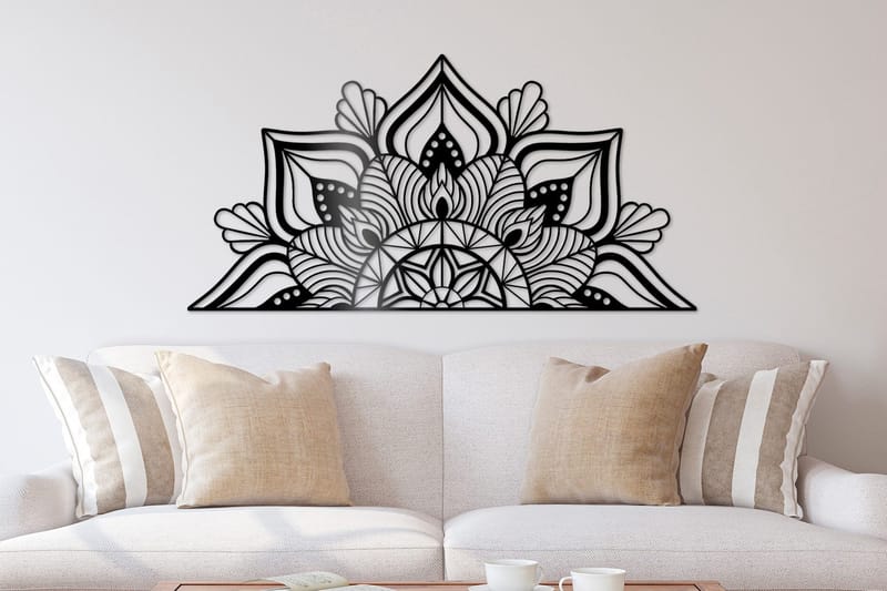 Mandala 1 Väggdekor - Svart - Inredning - Väggdekor - Skylt - Plåtskyltar