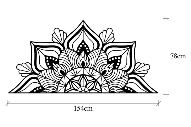 Mandala 1 Väggdekor - Svart - Inredning - Väggdekor - Skylt - Plåtskyltar