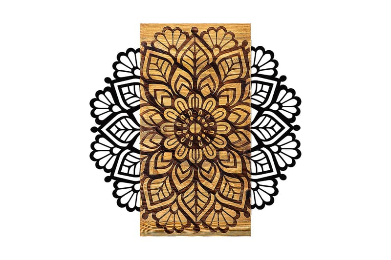 Mandala 2 Väggdekor - Natur/Svart - Inredning - Väggdekor - Skylt - Plåtskyltar