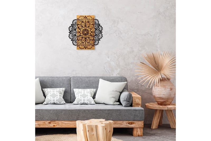 Mandala 2 Väggdekor - Natur/Svart - Inredning - Väggdekor - Skylt - Plåtskyltar