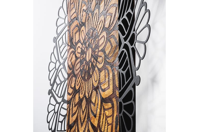 Mandala 2 Väggdekor - Natur/Svart - Inredning - Väggdekor - Skylt - Plåtskyltar
