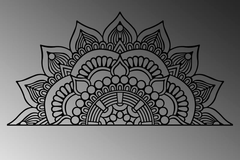Mandala 3 Väggdekor - Svart - Inredning - Väggdekor - Skylt - Plåtskyltar