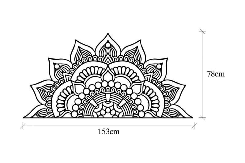 Mandala 3 Väggdekor - Svart - Inredning - Väggdekor - Skylt - Plåtskyltar
