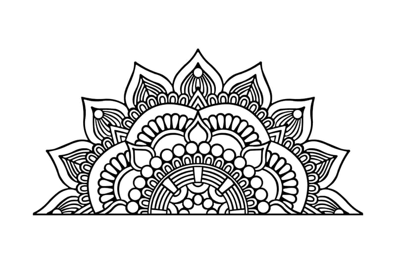 Mandala 3 Väggdekor - Svart - Inredning - Väggdekor - Skylt - Plåtskyltar